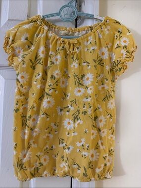 TCP Girls Keyhole Top, Sunset Gold - Preloved - Size L (10-12)